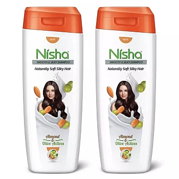 Nisha Almond & Olive Actives Shampoo (180ml, Pack of 2)
