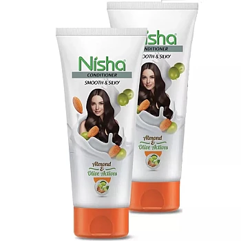 Nisha Almond & Olive Actives Conditioner (Tube) (80ml, Pack of 2)