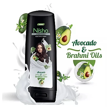 Nisha Avocado & Brahmi Oils Conditioner (Bottle) (80ml, Pack of 2)