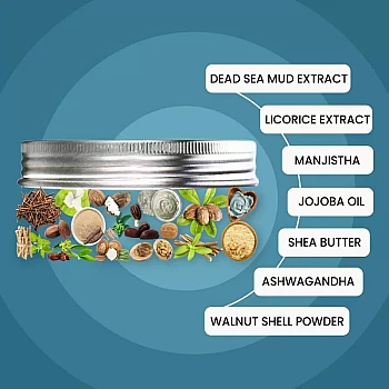 Wild Oak Jordan Dead Sea Healing Mud Face Scrub (100g)