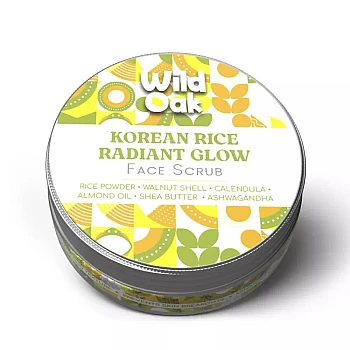 Wild Oak Korean Rice Radiant Glow Face Scrub (100g)