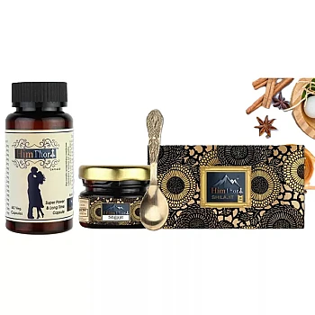 Himthor Shilajit capsule And Shilajit Resin (60caps + 20gm) (1Pack)