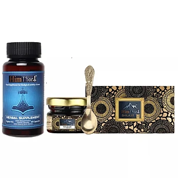 Himthor Power capsule And Gold Shilajit Resin (60caps + 20gm) (1Pack)