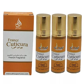 Al Hiza Perfumes Cuticura Roll-on Perfume Free From Alcohol (6ml, Pack of 3)