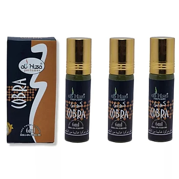 Al Hiza Perfumes Cobra Roll-on Perfume Free From Alcohol (6ml, Pack of 3)