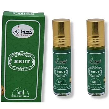 Al Hiza Perfumes Brut Roll-on Perfume Free From Alcohol (6ml, Pack of 2)