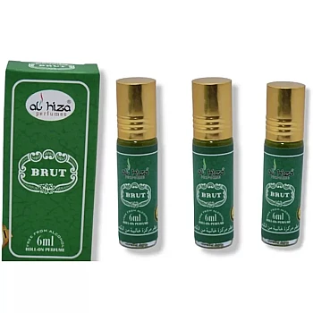 Al Hiza Perfumes Brut Roll-on Perfume Free From Alcohol (6ml, Pack of 3)