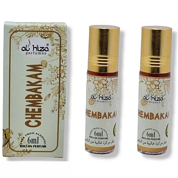 Al Hiza Perfumes Chembakam Roll-on Perfume Free From Alcohol (6ml, Pack of 2)