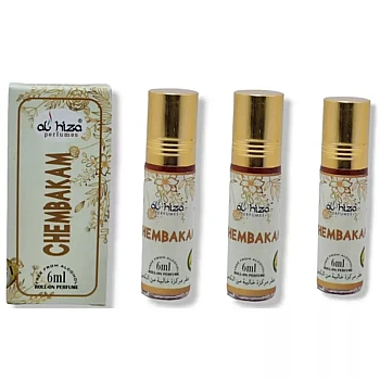 Al Hiza Perfumes Chembakam Roll-on Perfume Free From Alcohol (6ml, Pack of 3)