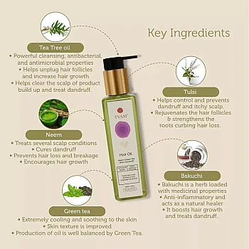 Tvam Hair Oil Neem Green Tea (Anti-Dandruff) (200ml)
