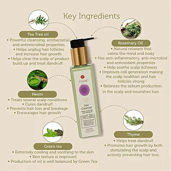 Tvam Hair Cleanser Neem Green Tea (Anti-Dandruff) (200ml)