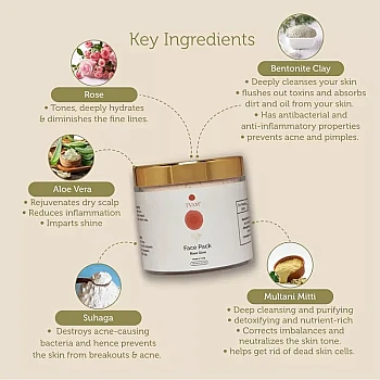 Tvam Face Pack Powder Rose Glow (100g)