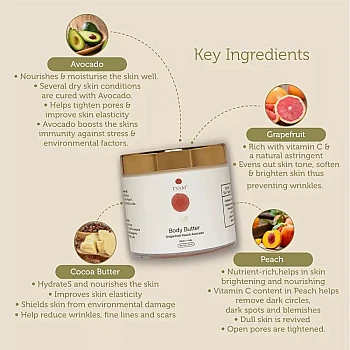 Tvam Body Butter Grapefruit Peach Avocado (100g)
