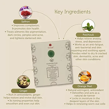 Tvam Handmade Soap Orange Patchouli Ginger (100g)