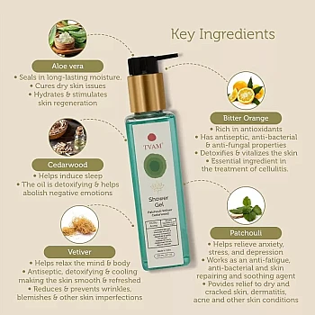 Tvam Shower Gel Patchouli Vetiver Cedarwood (200ml)