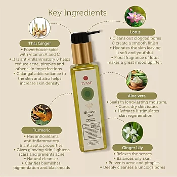 Tvam Shower Gel Ginger Lily & Turmeric (200ml)