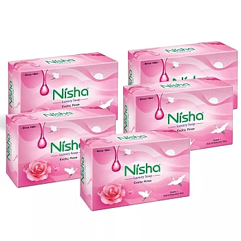 Nisha Luxury Soap Exotic Rose (100g, Pack of 5)