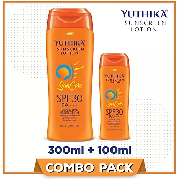 Yuthika Sunscreen Lotion Spf 30 Pa+++ (300ml + 100ml) (1Pack)