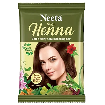 Neeta Pure Henna Mehndi Powder With 9 Natural Herbs (25g, Pack of 10)