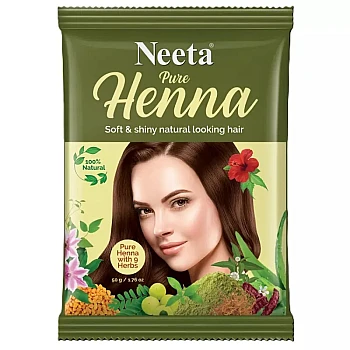Neeta Pure Henna Mehndi Powder With 9 Natural Herbs (50g, Pack of 6)