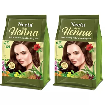Neeta Pure Henna Mehndi Powder With 9 Natural Herbs (125g, Pack of 2)