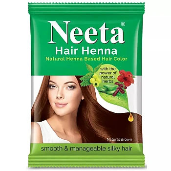 Neeta Hair Henna Mehndi Powder Natural Brown (25g, Pack of 8)
