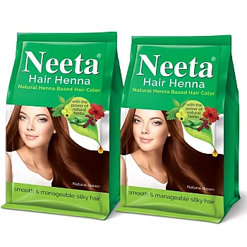 Neeta Hair Henna Mehndi Powder Natural Brown (125g, Pack of 2)