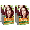 Nisha Creme Hair Color 3.16 Burgundy (Colorant 20g + Developer 20ml) (1Pack, Pack of 4)