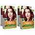 Nisha Creme Hair Color 3.16 Burgundy (Colorant 20g + Developer 20ml) (1Pack, Pack of 4)