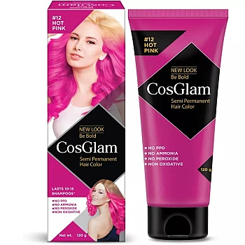 Cosglam Semi Permanent Hair Color (12 Hot Pink) (120g)