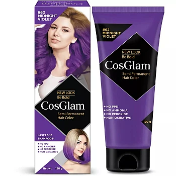 Cosglam Semi Permanent Hair Color (62 Midnight Violet) (120g)