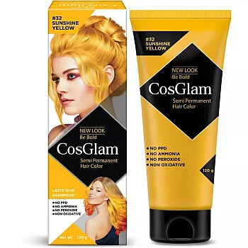 Cosglam Semi Permanent Hair Color (32 Sushine Yellow) (120g)