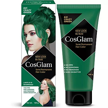 Cosglam Semi Permanent Hair Color (41 Crazy Green) (120g)