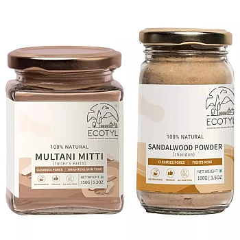 Ecotyl Sandalwood Powder And Multani Mitti (100g + 150g) (1Pack)
