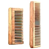 Ecotyl Neem Wood Comb Detangling Comb & Shampoo Comb (2pcs)