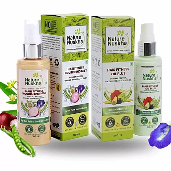 Nature Nuskha Hair Fitness Nourishing Mist Spray + Hair Fitness Oil Plus (Each 100ml) (1Pack)