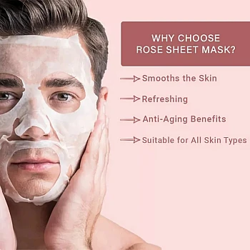 Mancode Rose Facial Sheet Mask (25ml, Pack of 3)