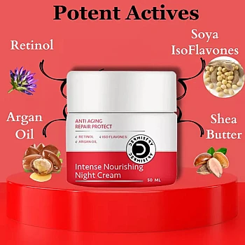 Dermistry Anti Aging Intense Nourishing Night Cream + Instant & Intense Face Lift Serum (50ml + 30ml) (1Pack)