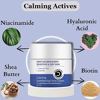 Dermistry Nourishing Body Butter +Calming Sothening Face Cream (100ml + 50ml) (1Pack)