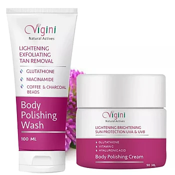 Vigini Body Polishing Wash + Body Polishing Cream (100ml + 50ml) (1Pack)