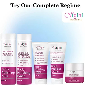 Vigini Body Polishing Wash + Body Polishing Milk (100ml + 200ml) (1Pack)