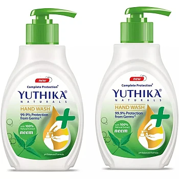 Yuthika Handwash Neem (200ml, Pack of 2)