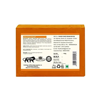 Khadi Care Herbal Orange Soap (125g, Pack of 4)