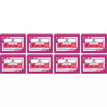 Khadi Care Herbal Rose Water Soap (125g, Pack of 8)