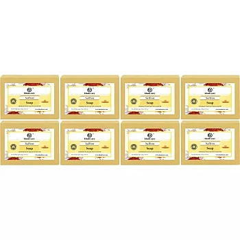 Khadi Care Herbal Saffron Soap (125g, Pack of 8)