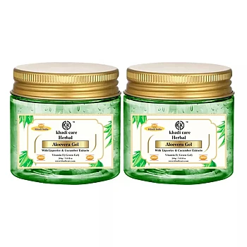 Khadi Care Aloevera Gel (Green) (200g, Pack of 2)
