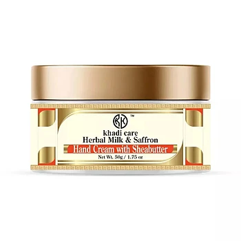 Khadi Care Herbal Milk & Saffron Hand Cream With Sheabutter (50g)