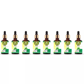 Khadi Care Basil Essential Oil (15ml, Pack of 8)
