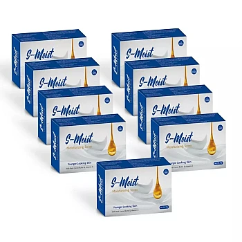 Dextron S-Moist Moisturizing Soap (75g, Pack of 9)