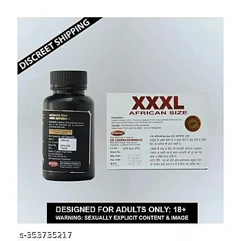 Dr Chopra Kamasutra Extra Gold Capsules + Xxxl African Size Penis Cream For Men (60caps + 10g) (1Pack)
